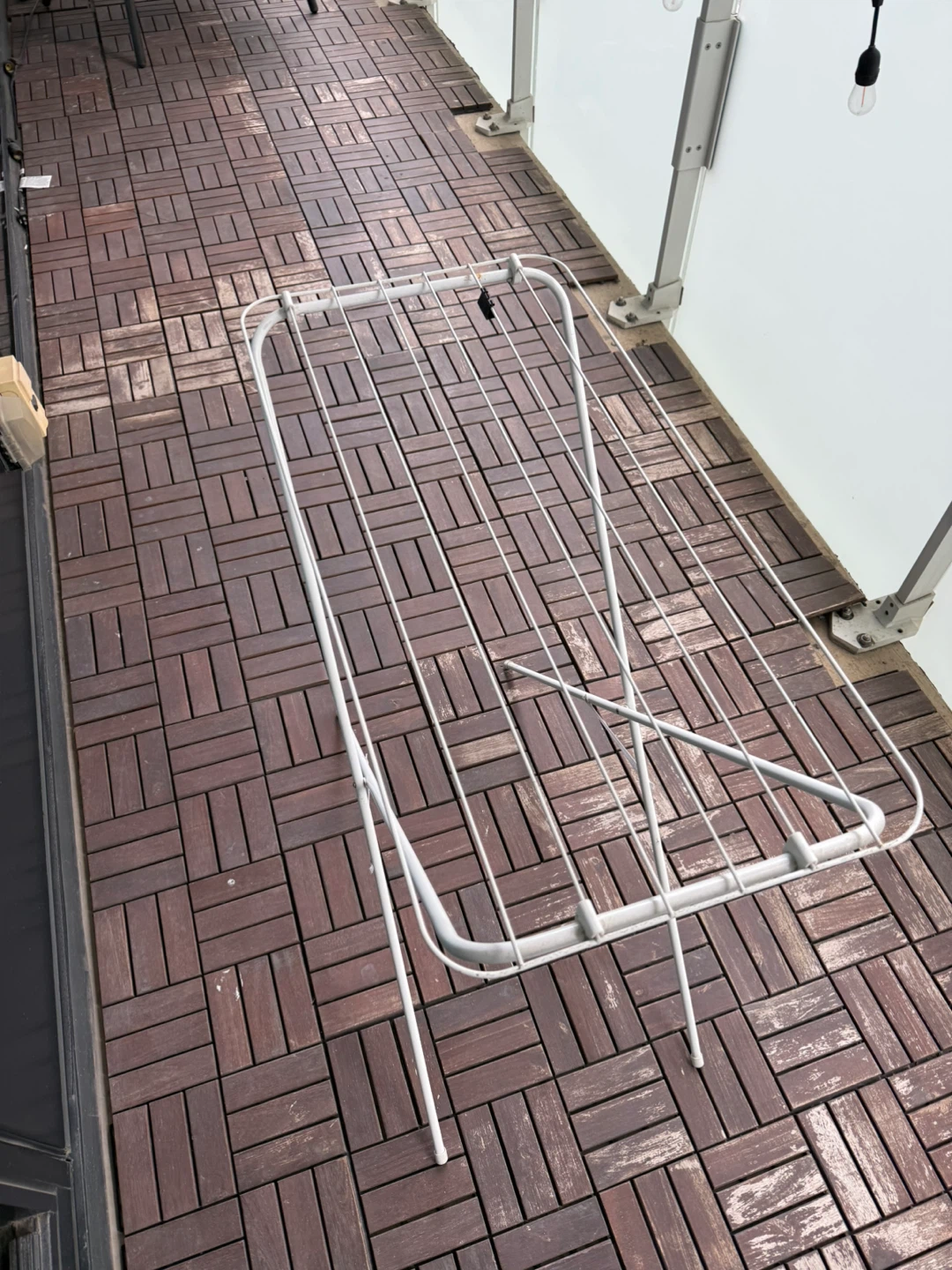 White Folding Clothes Drying Rack - photo 3