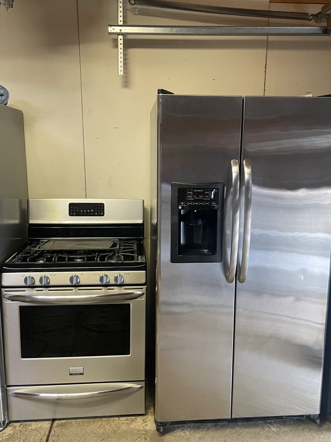 Frigidaire Stainless Steel Gas Range and Refrigerator Set