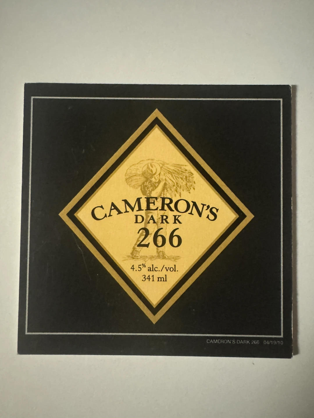 Cameron's Dark 266 Ale Placard