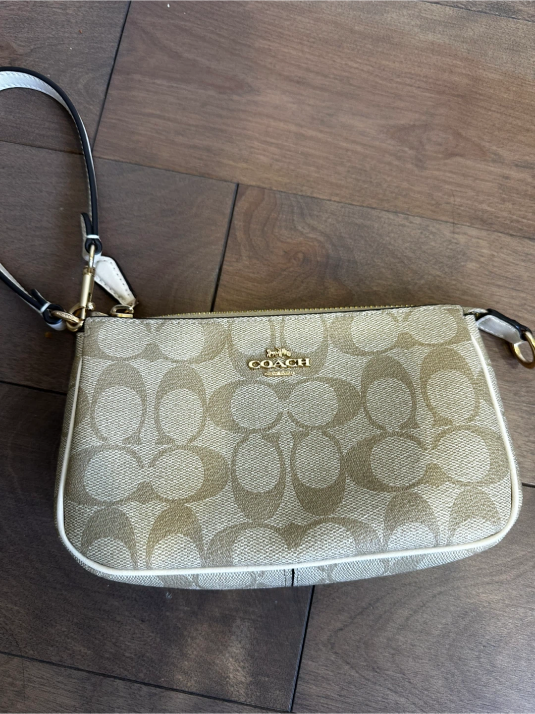 Coach Signature Canvas Wristlet