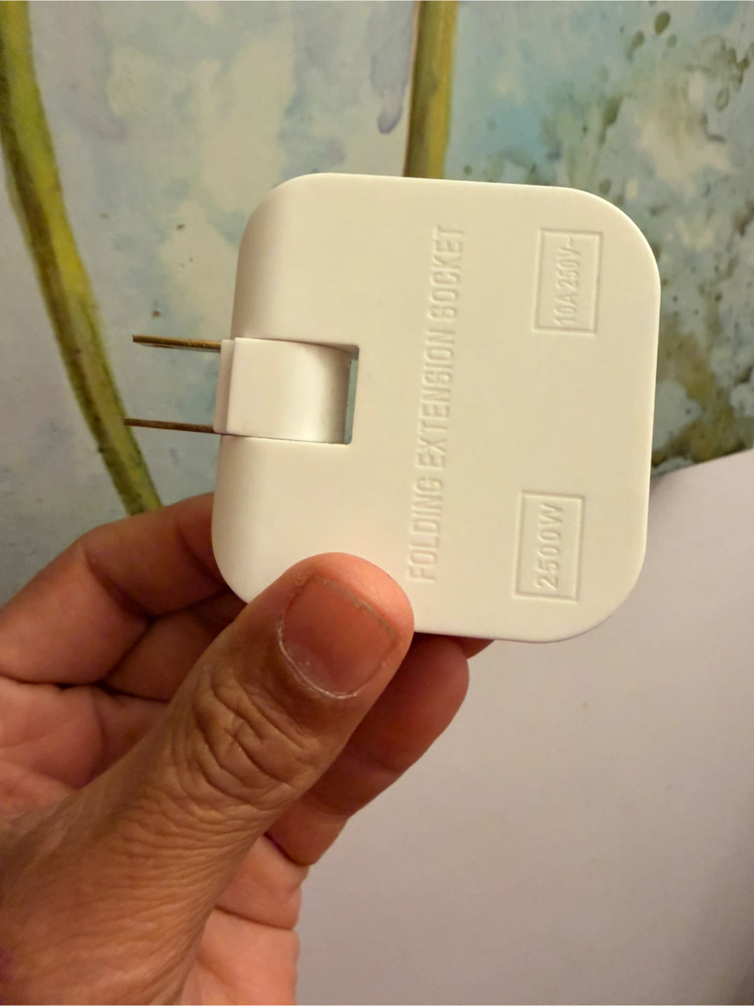 White Folding Extension Socket with 2 USB Ports - photo 4