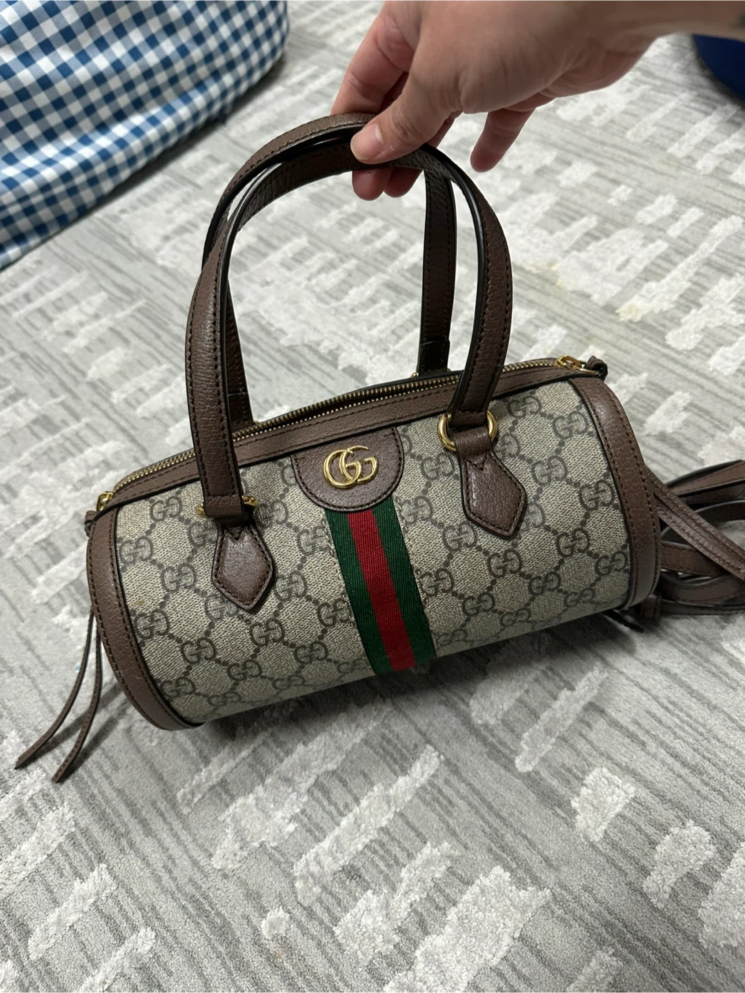 Gucci Monogram Boston Bag
