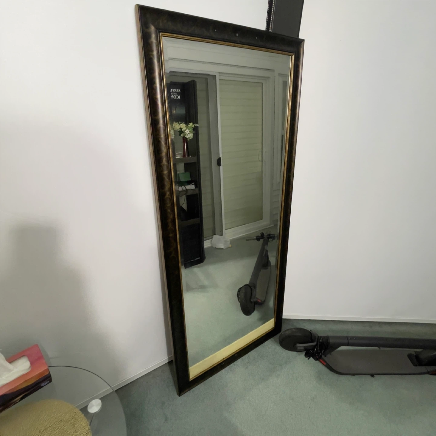 Full Length Mirror with Decorative Frame