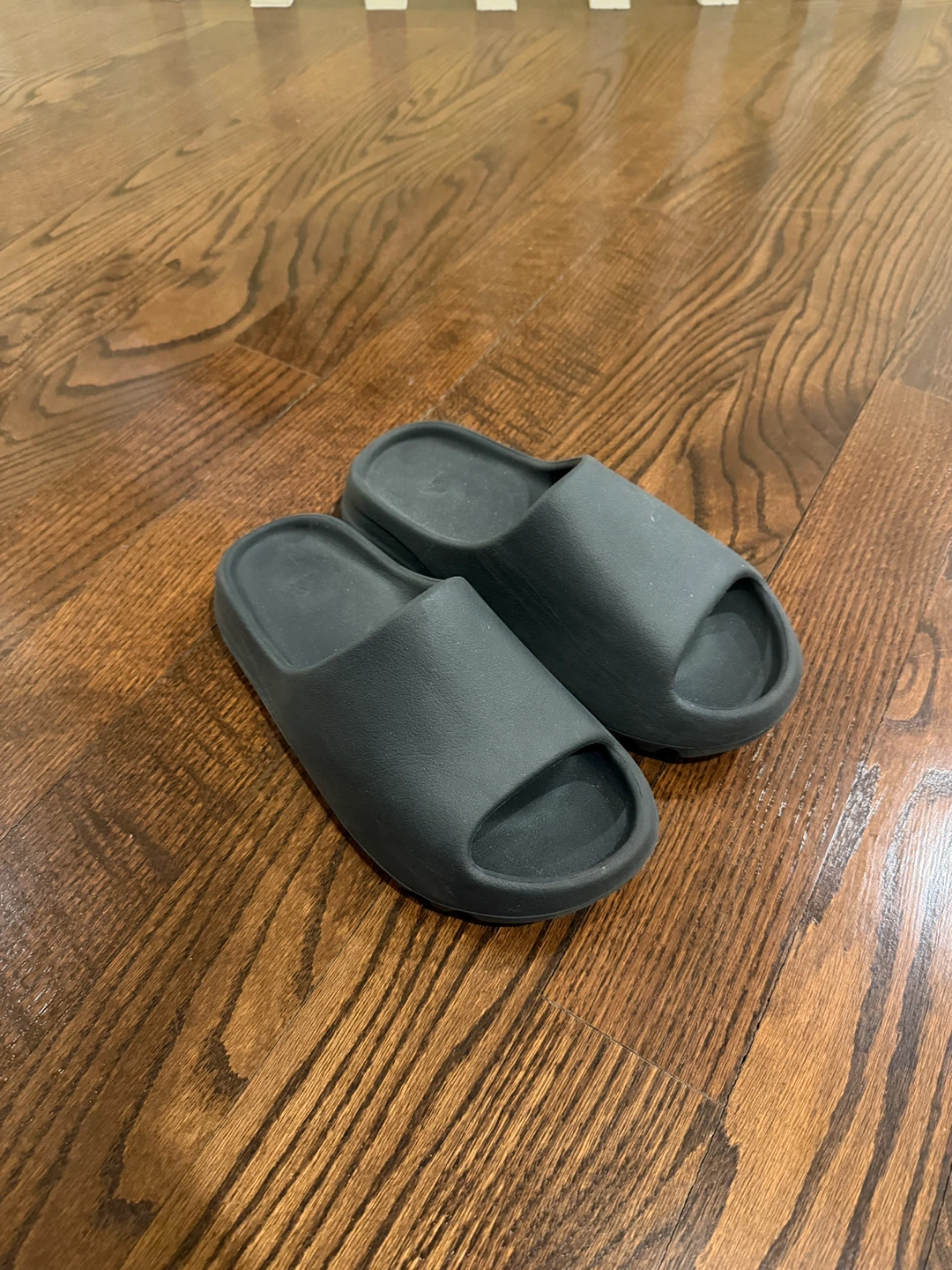 Dark Grey Yeezy Slides
