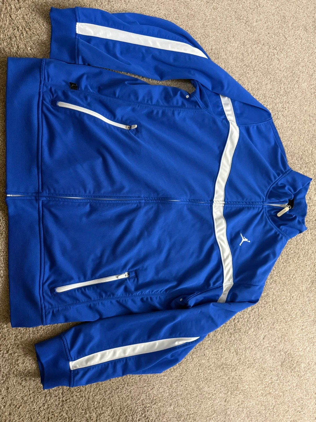 Jordan Track Jacket Men's Blue White Full Zip Athletic