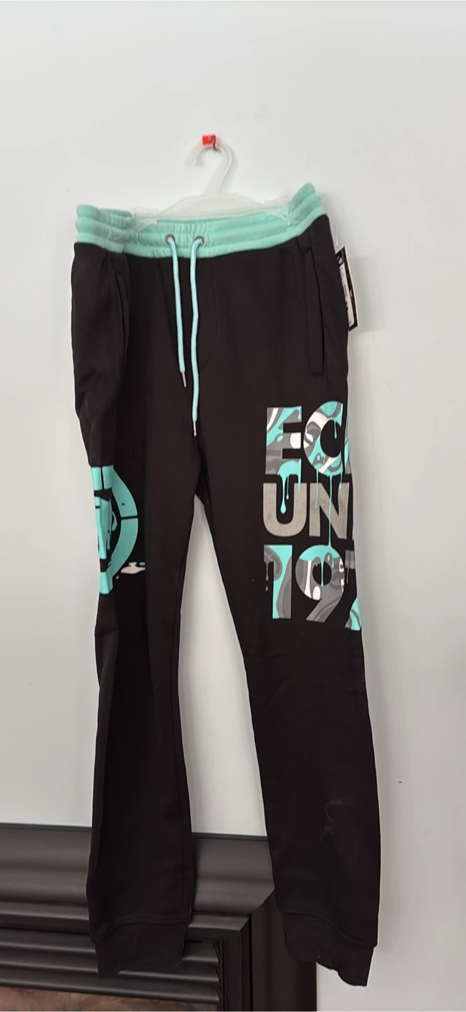 Ecko Unltd. Black Joggers with Mint Accents