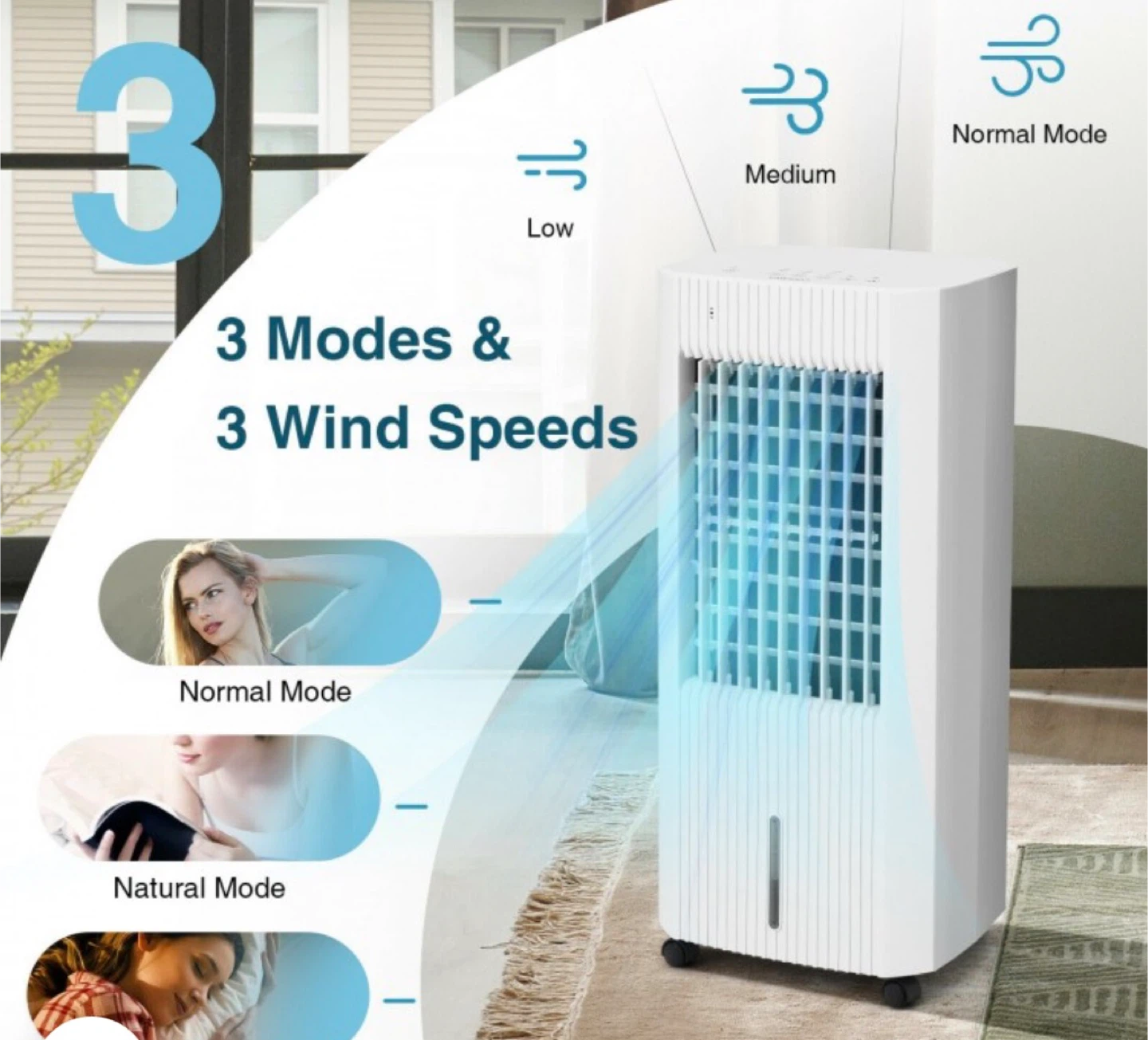 🔥 Brand New Portable 3-in-1 Air Cooler ❄️