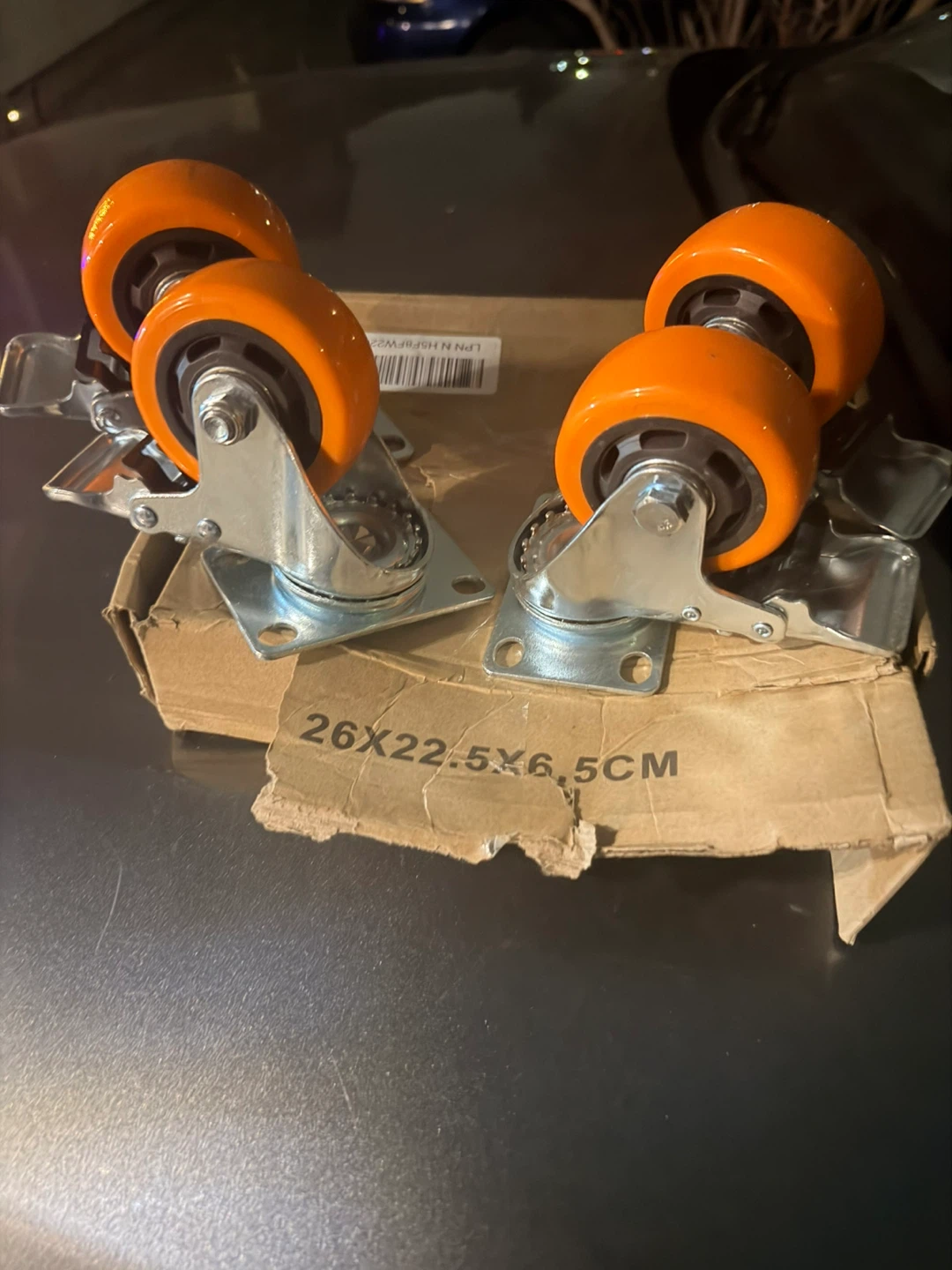 Set of 4 Heavy Duty Swivel Caster Wheels with Brakes - photo 5