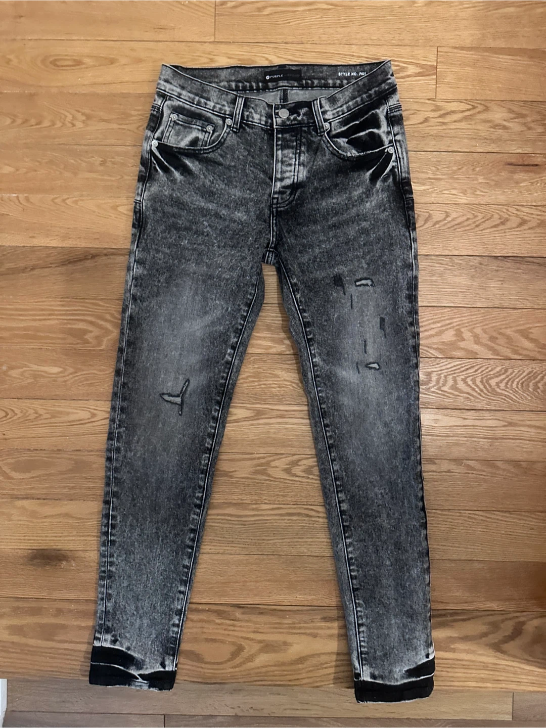 Purple jeans gray
