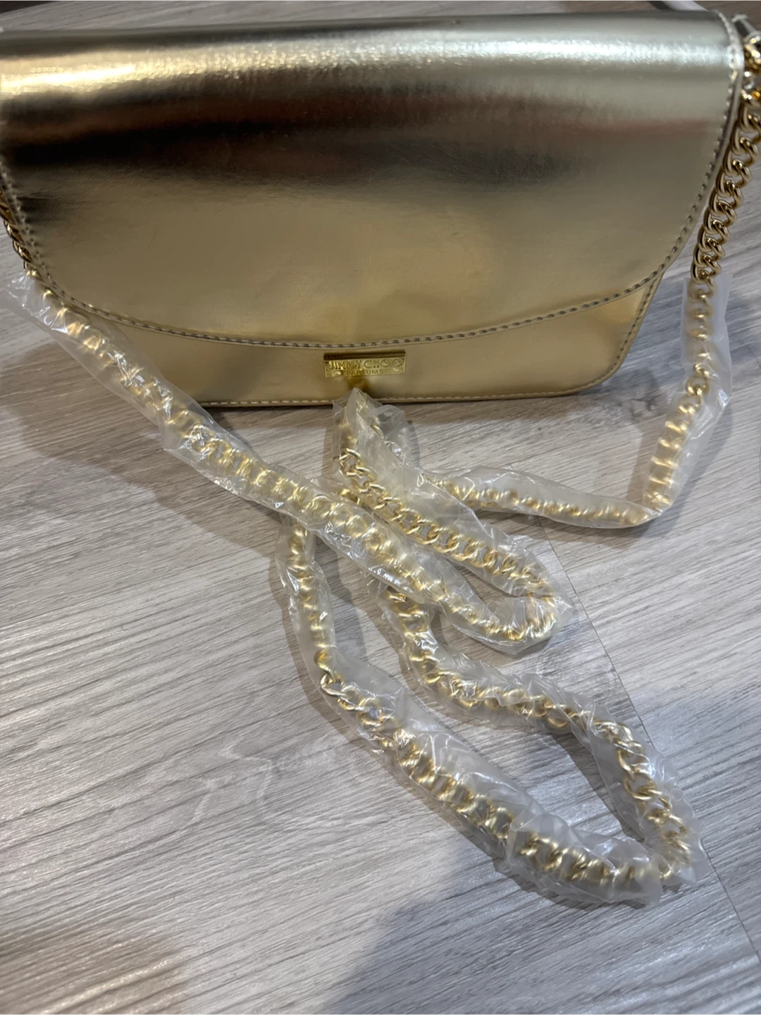 Jimmy Choo Gold Chain Shoulder Bag - photo 3