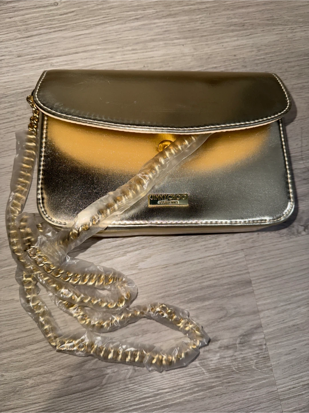 Jimmy Choo Gold Chain Shoulder Bag