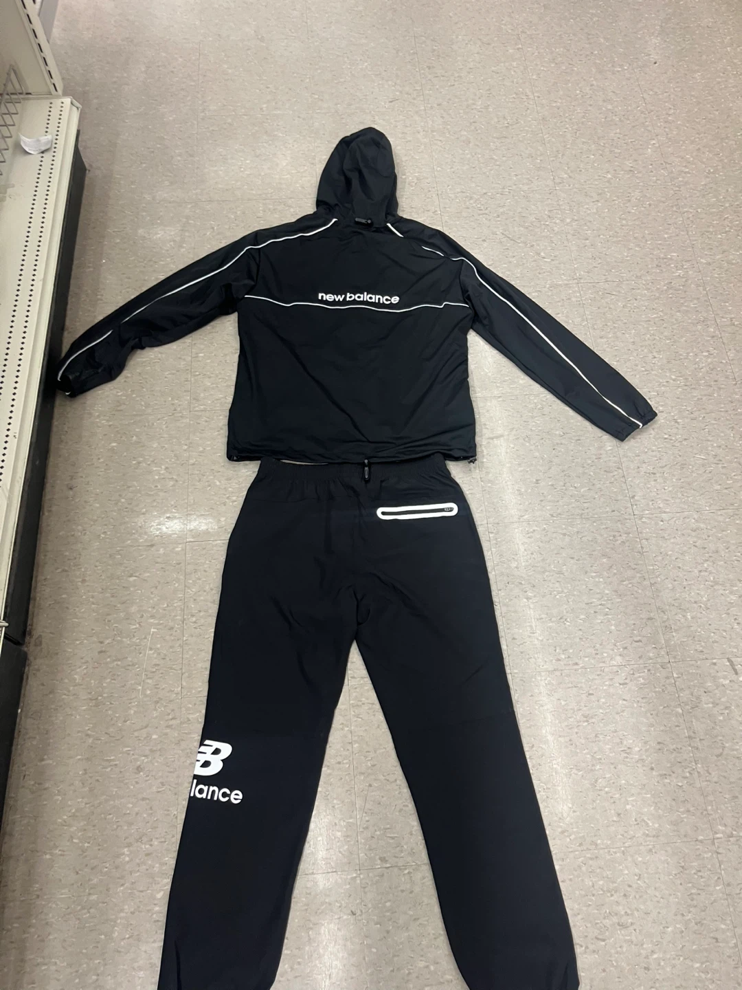 New Balance Black reflective Tracksuit