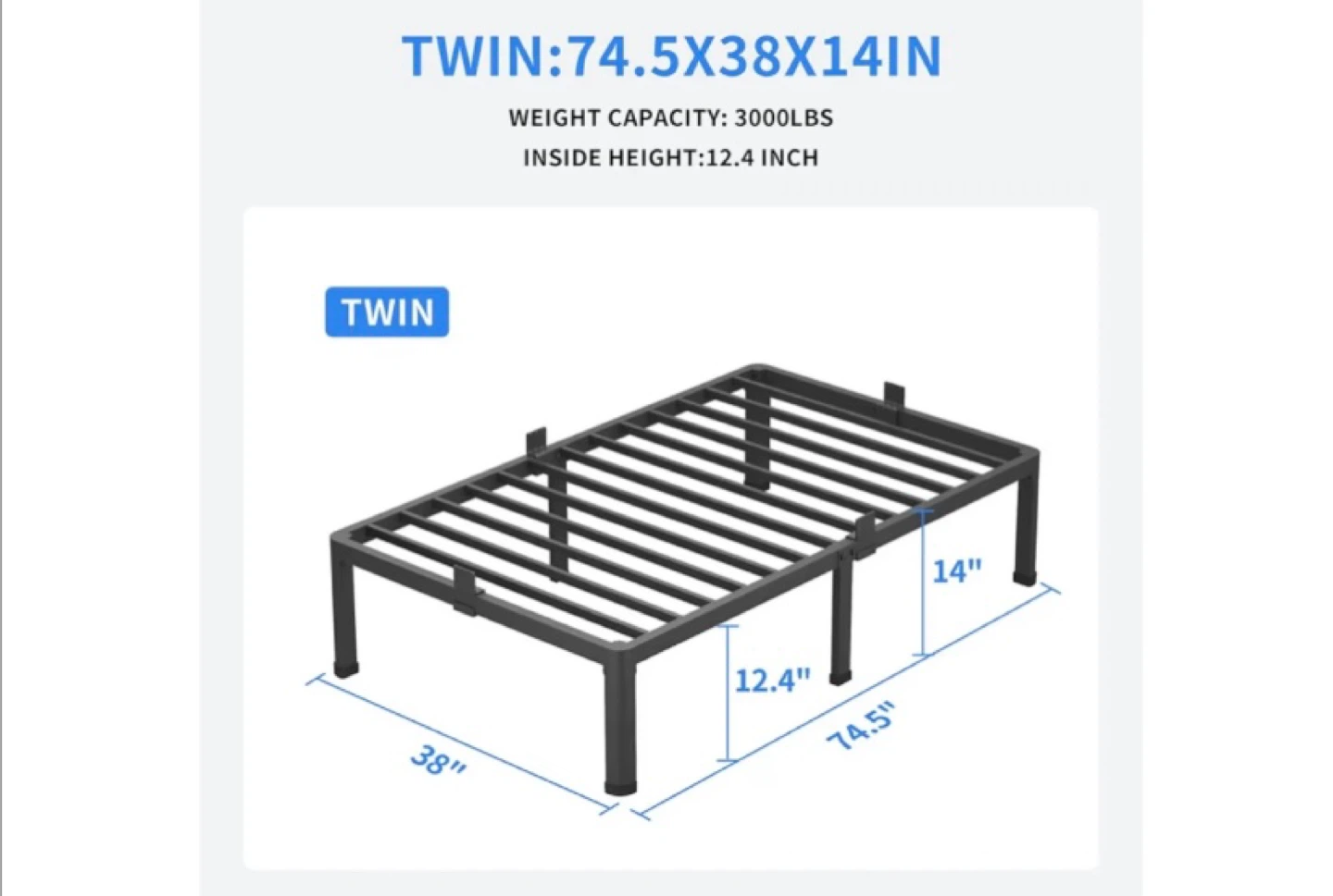 IKEA Twin Foam Mattress & Bed Frame - photo 3