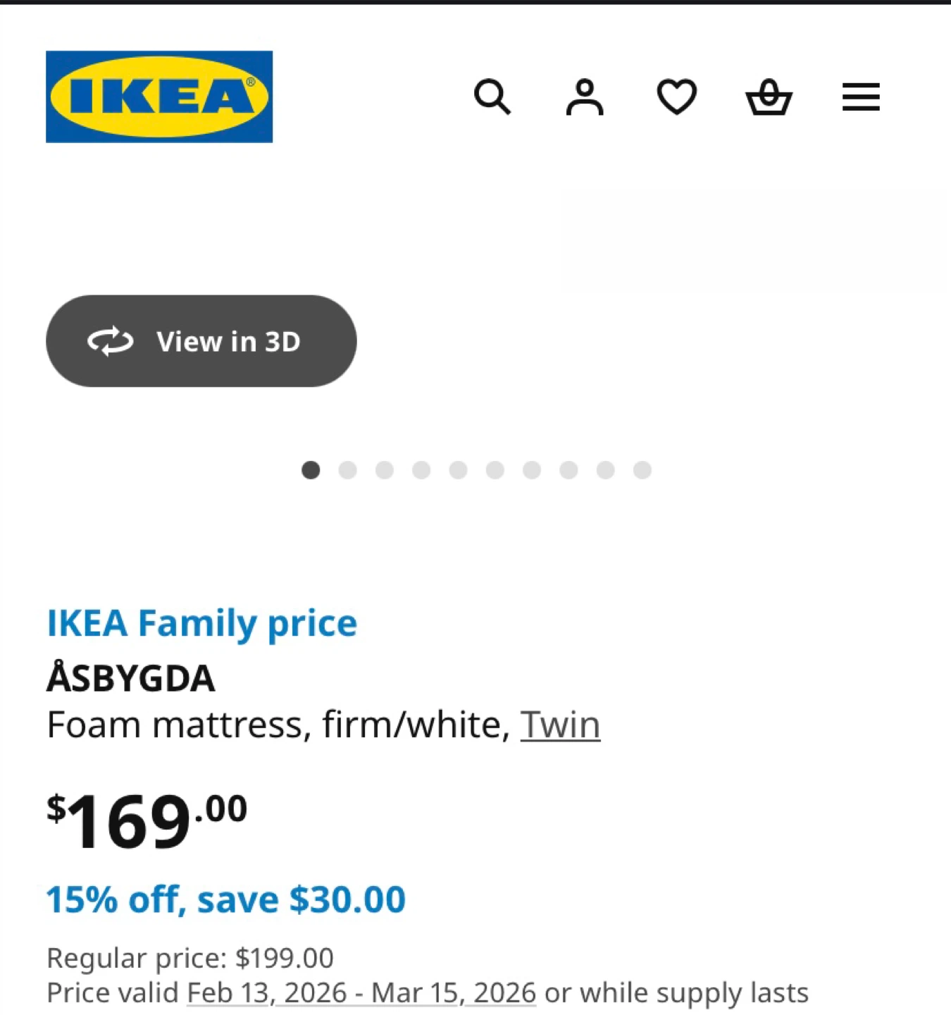 IKEA Twin Foam Mattress & Bed Frame - photo 2