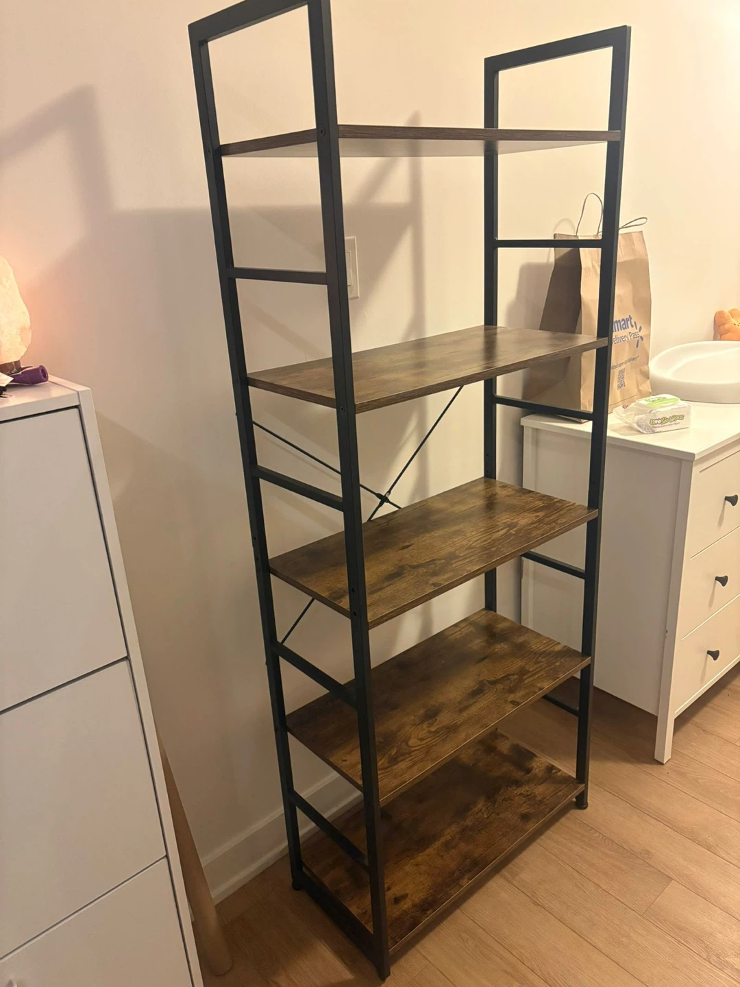 5-Tier Industrial Bookshelf