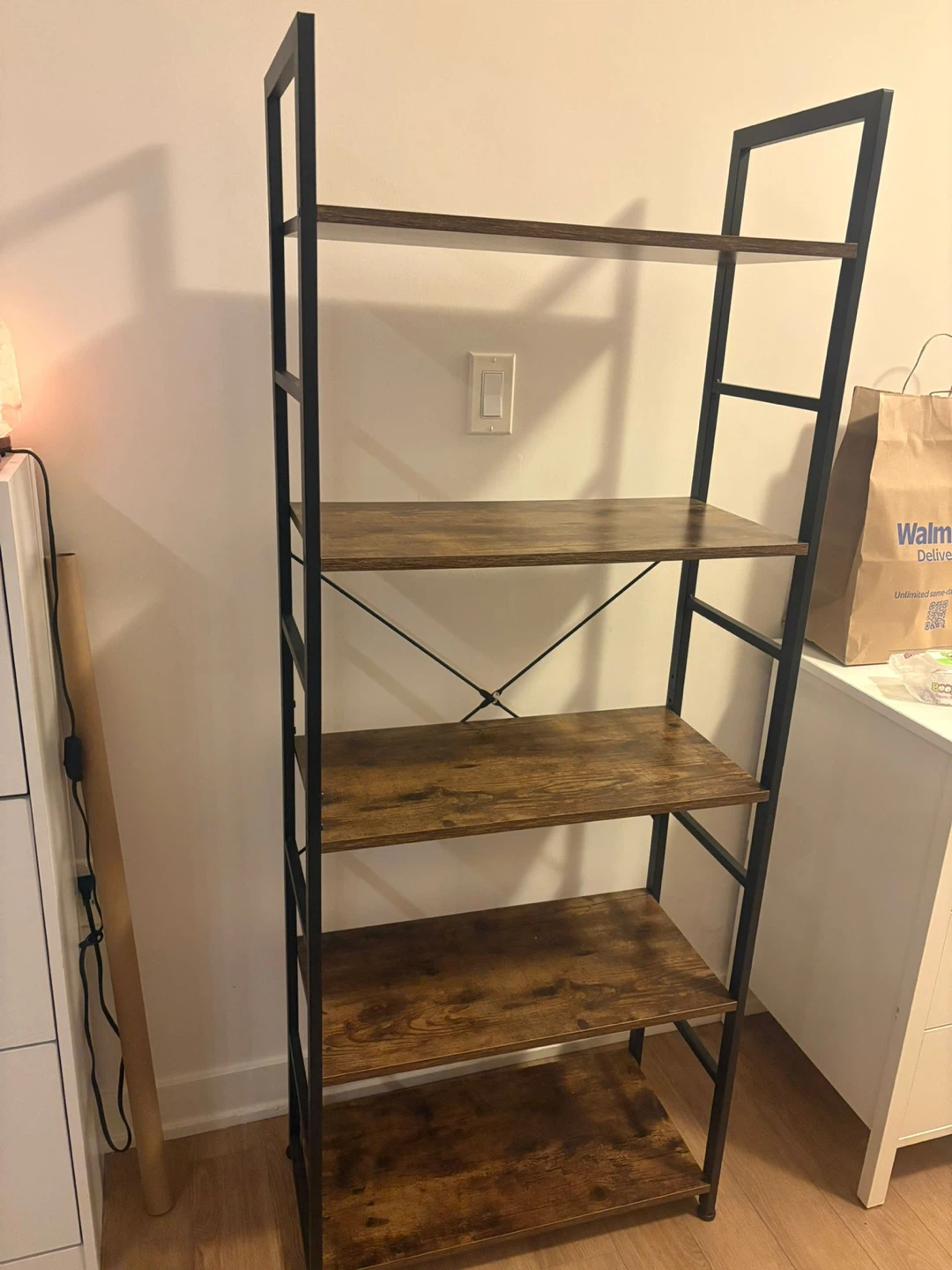 5-Tier Industrial Bookshelf - photo 2