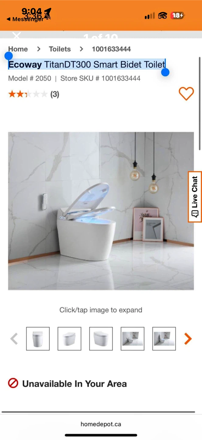 Ecoway TitanDT300 Smart Bidet Toilet - photo 3