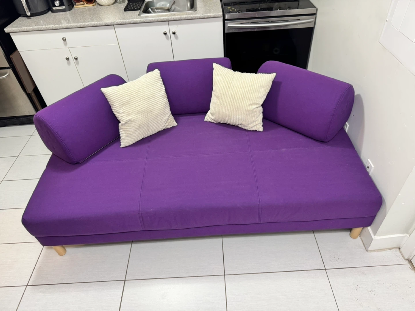 IKEA Purple sofa bed / FLOTTEBO VISSLE - photo 3