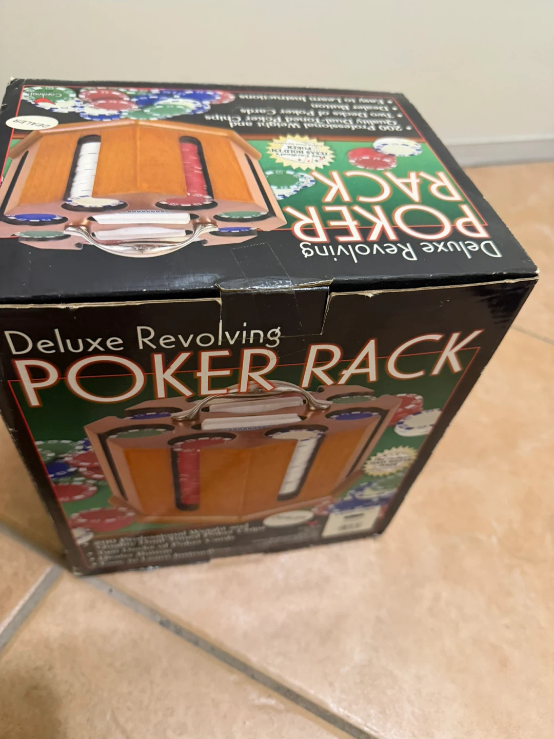 Deluxe Revolving Poker Rack with 200 Chips & 2 Decks of Cards - photo 3