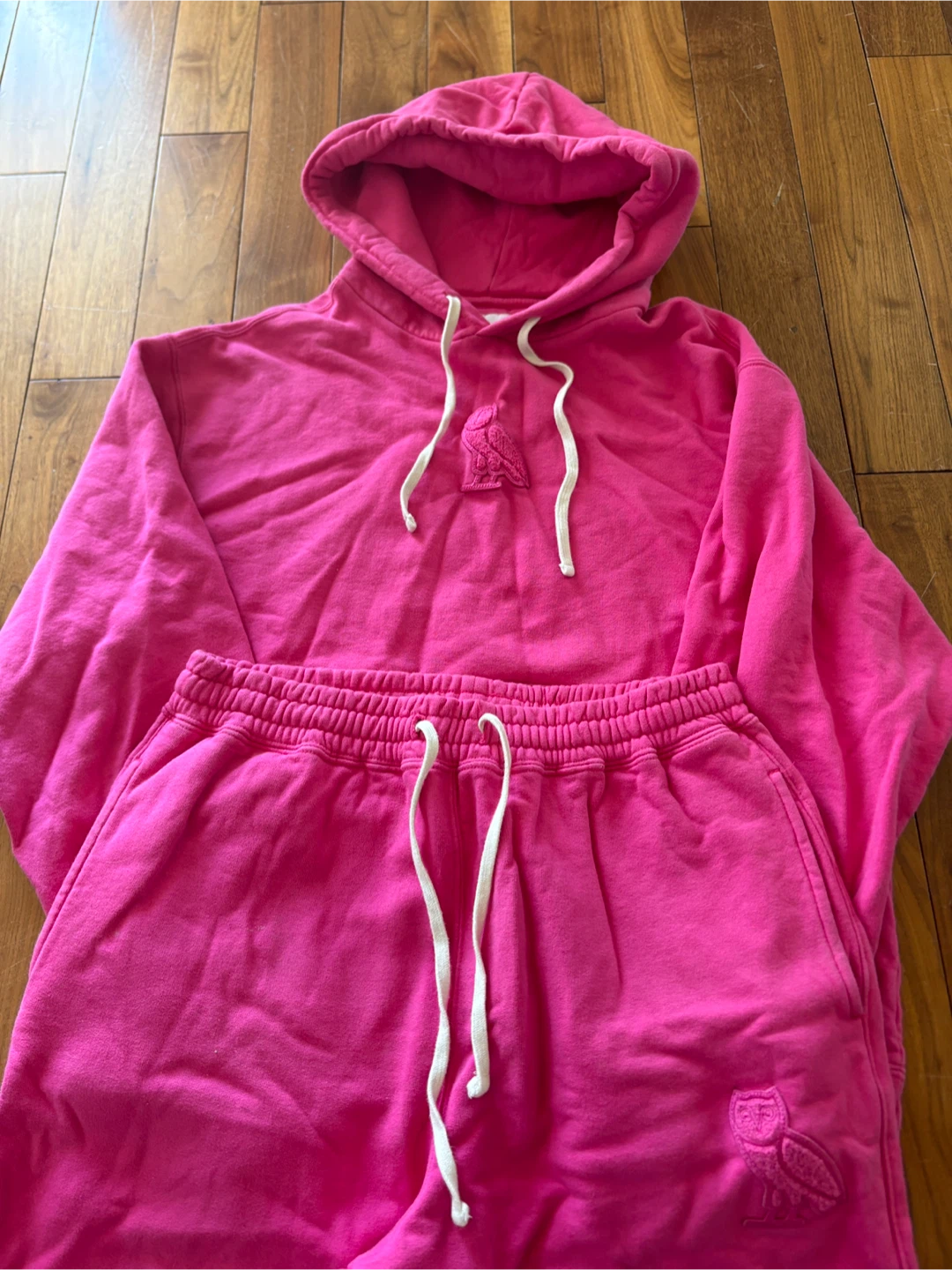 OVO Owl Pink Hoodie and Sweatpants Set