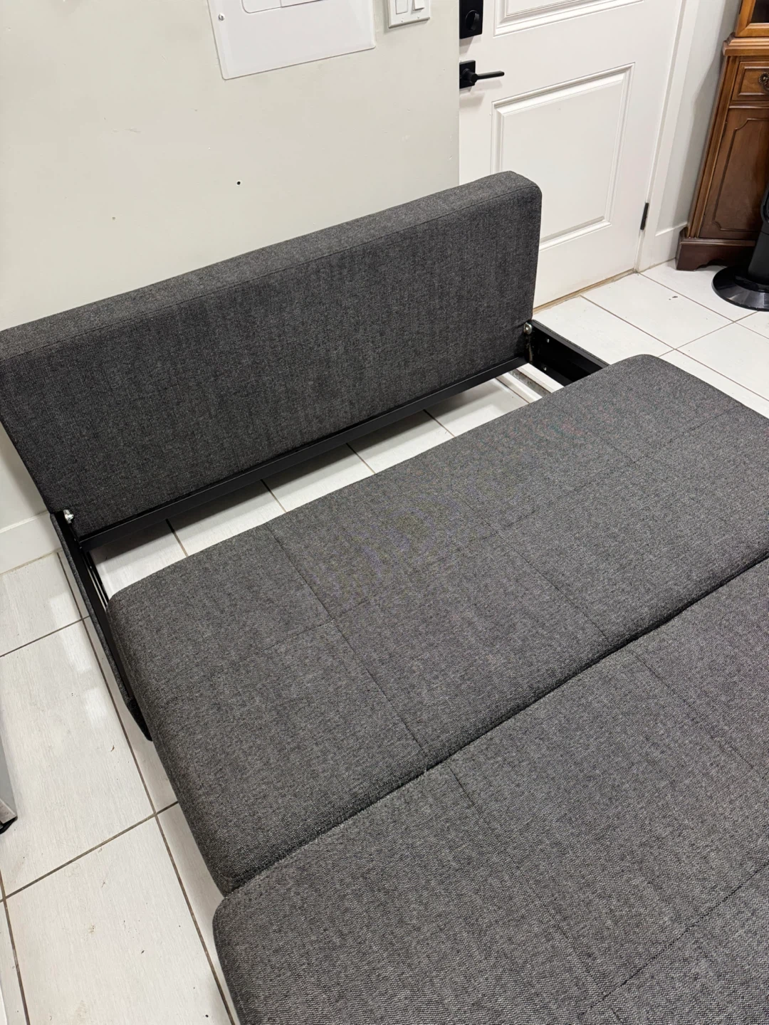 Stylish Gray Corduroy Sofa bed - photo 3