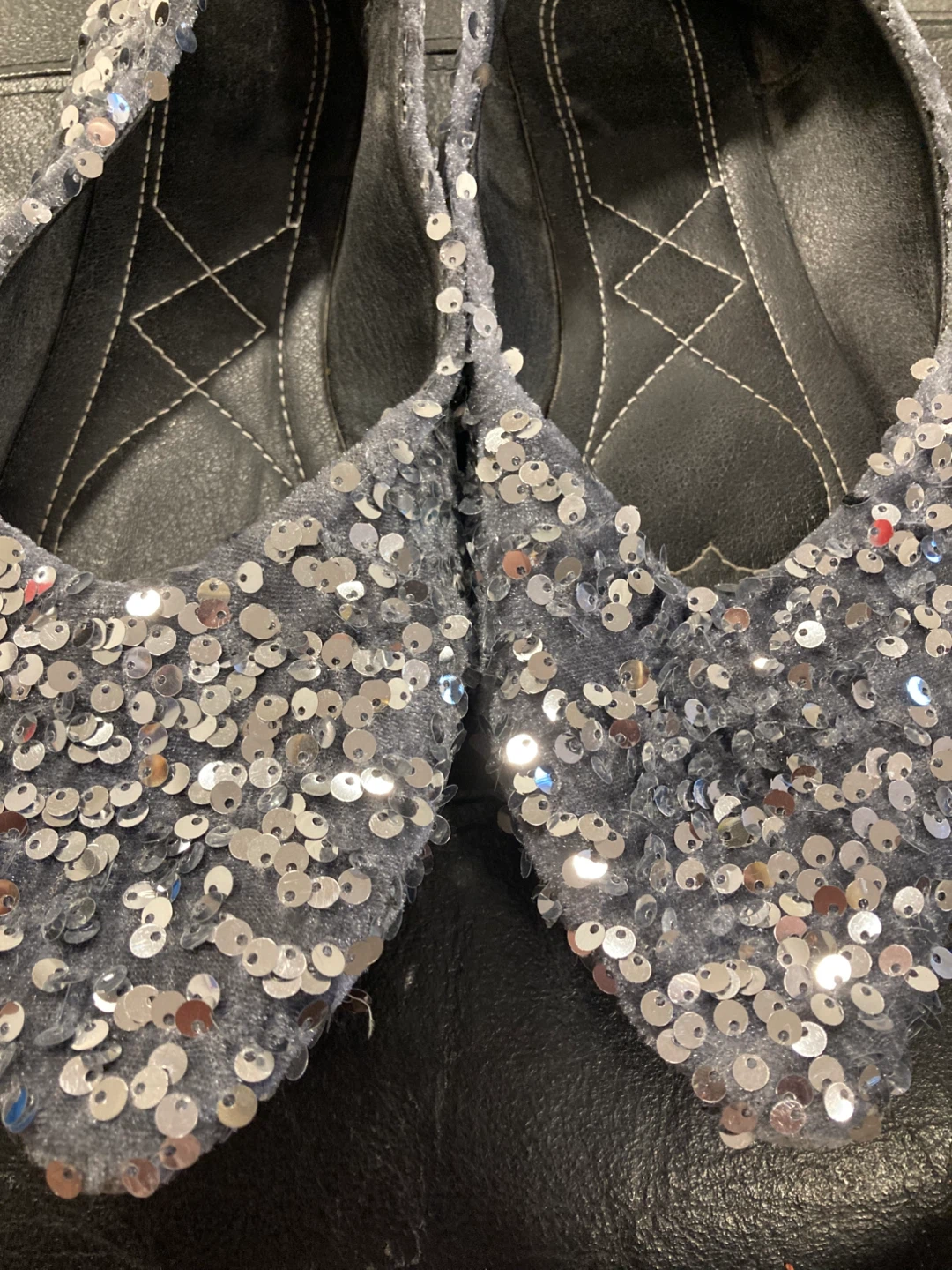 Sparkly Grey Ballet Flats - photo 2