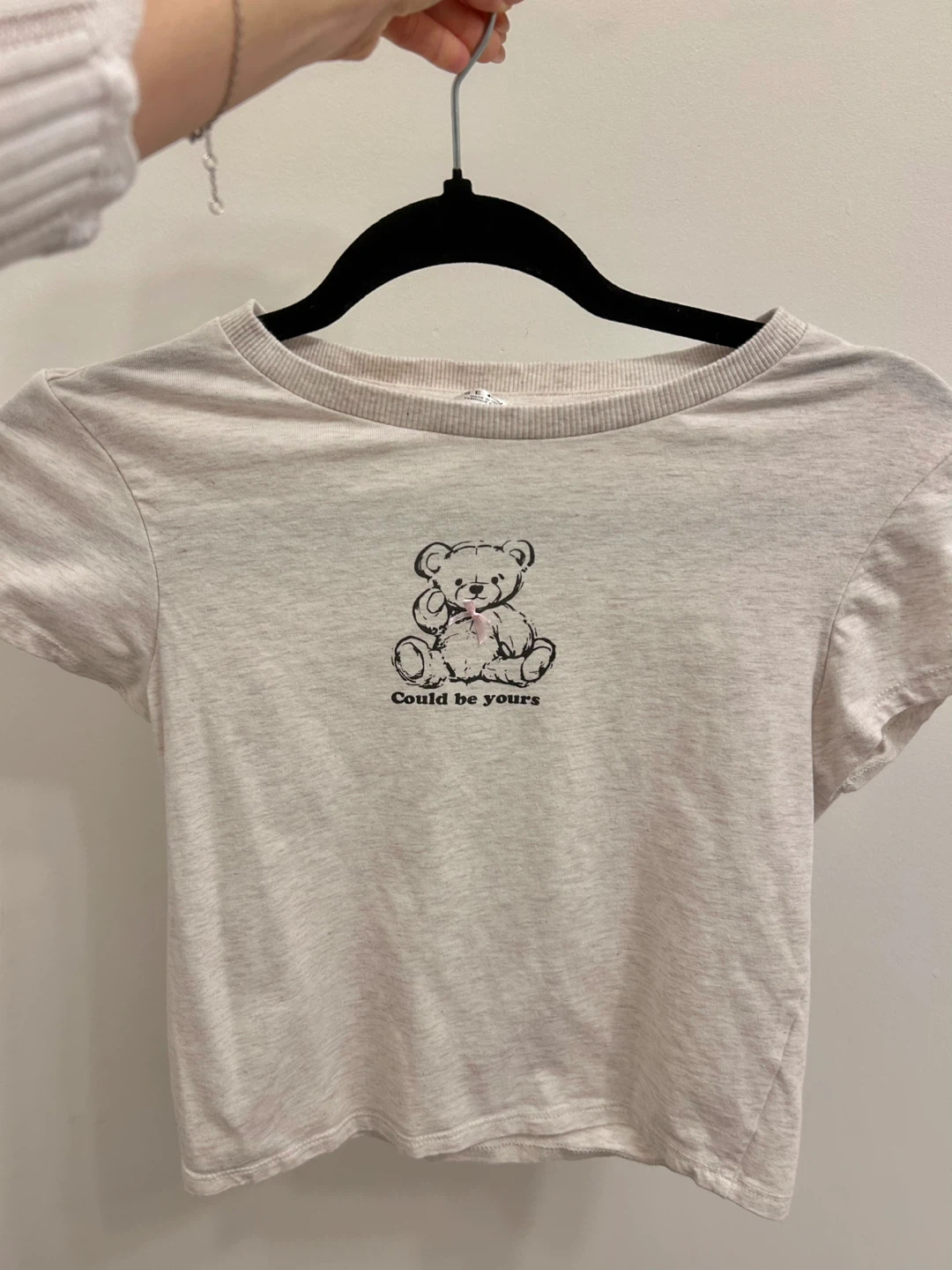 Cotton bear bow shirt