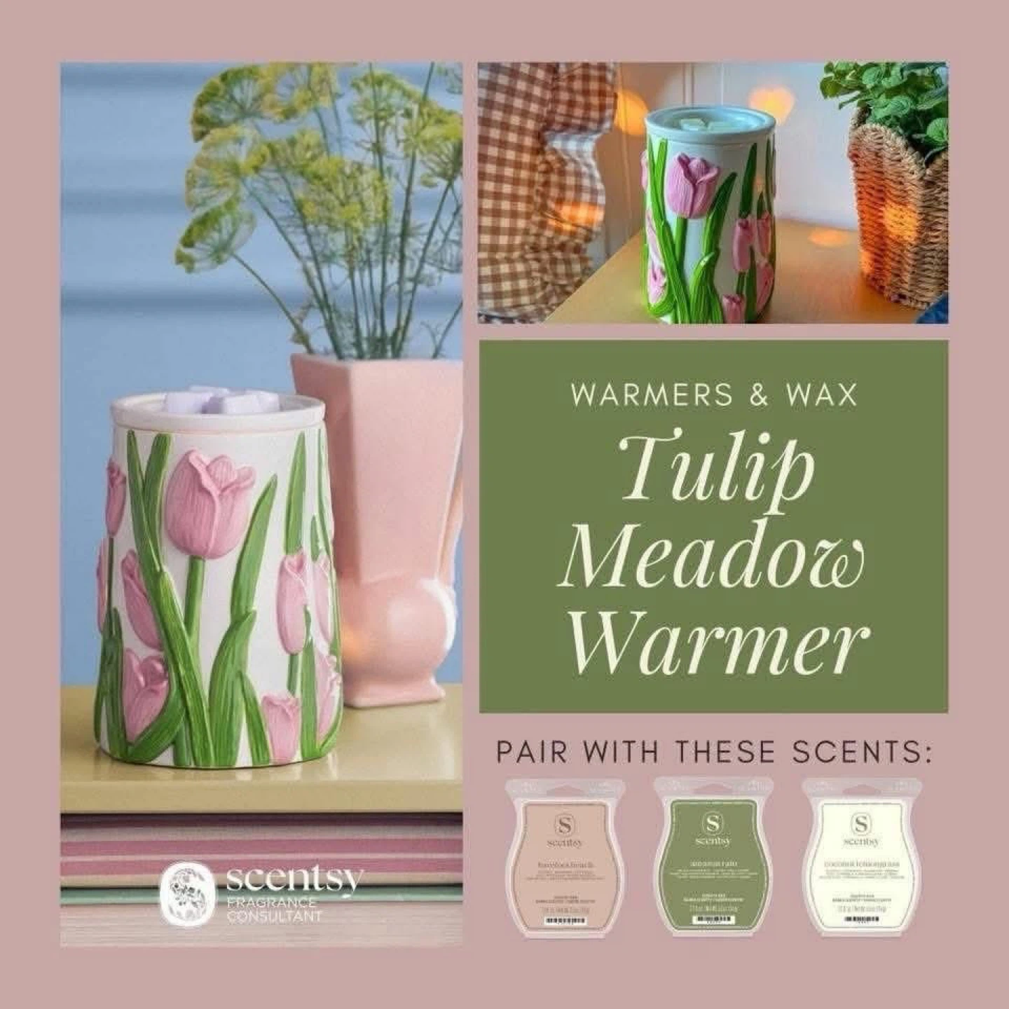 Scentsy Tulip Meadow Warmer - photo 2