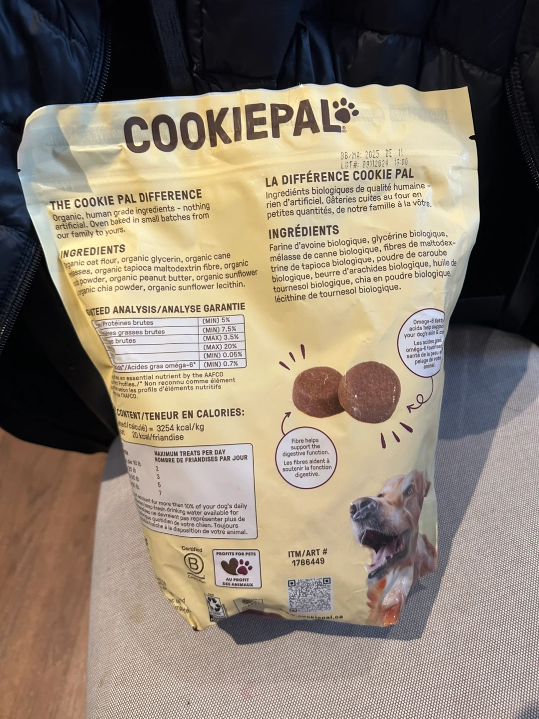 Cookie Pal Organic Dog Treats with Carob & Peanut Butter - 1kg - photo 2