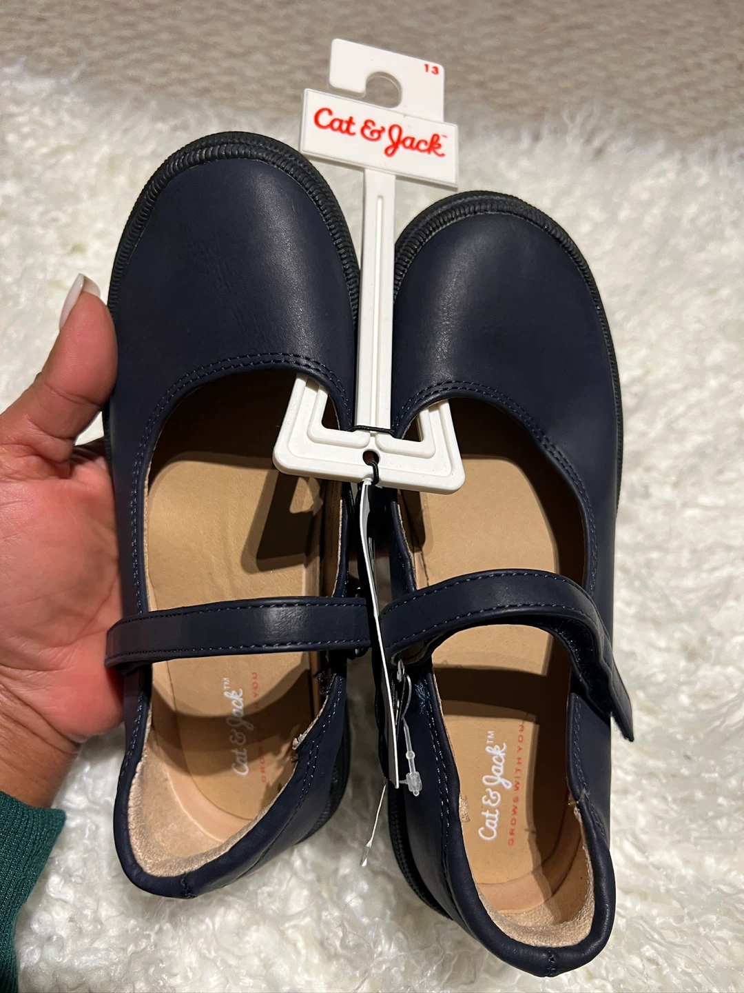 Cat & Jack Navy Mary Jane Shoes - Size 13