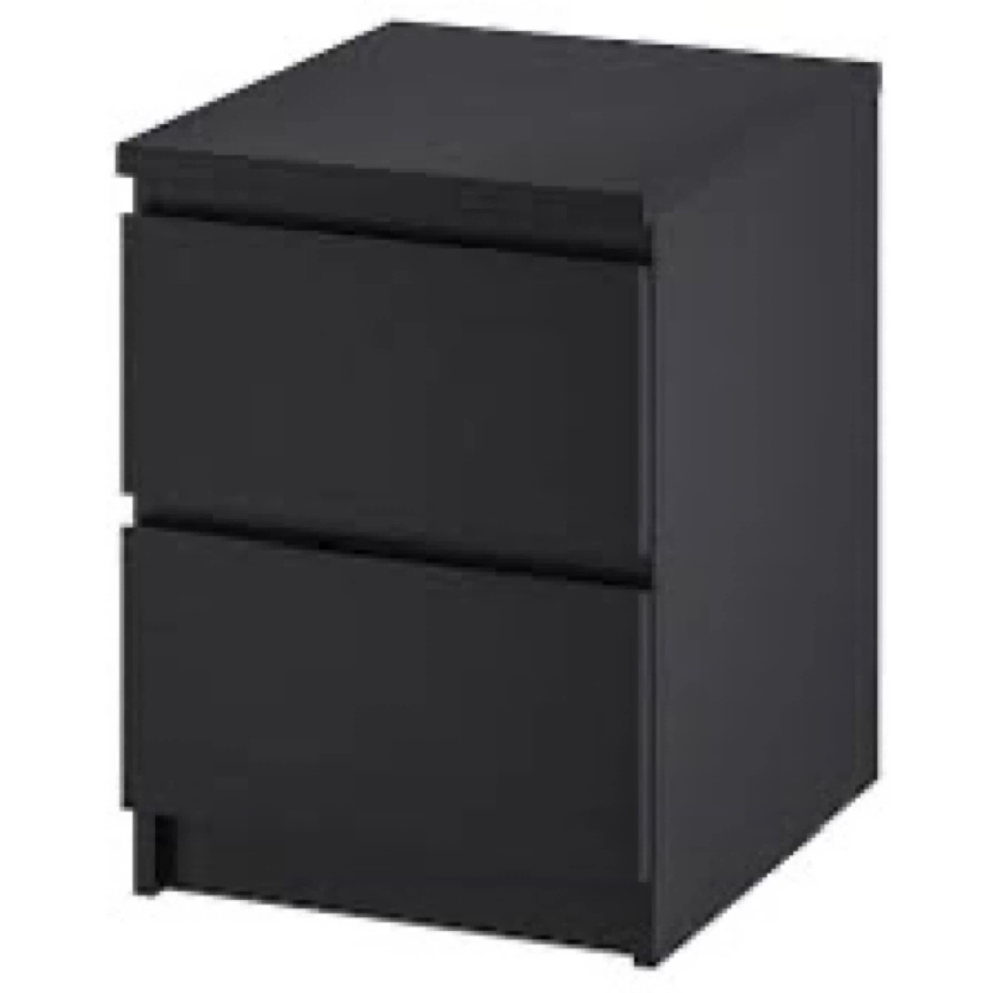 IKEA KULLEN 2-Drawer Nightstand - Black - photo 2