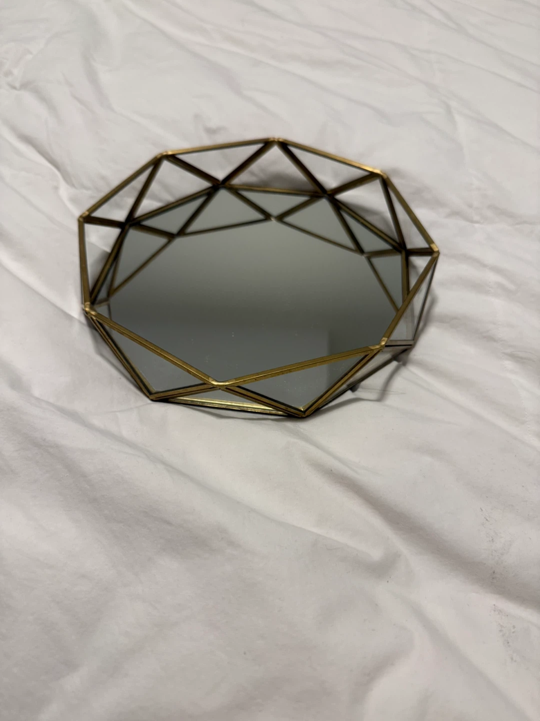 Geometric Mirrored Vanity Tray Organizer - photo 5