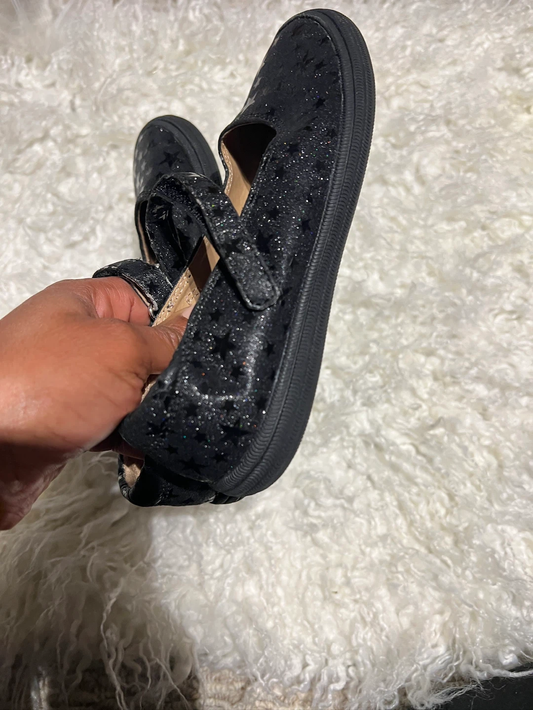 Cat & Jack Black Star Mary Jane Shoes - Toddler Size 13 - photo 2
