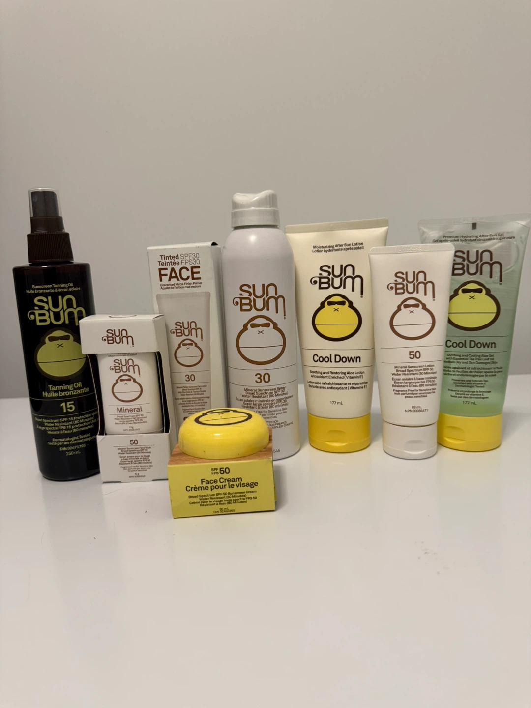 Sun Bum Sunscreen / cooling / tanning set of 8 new products