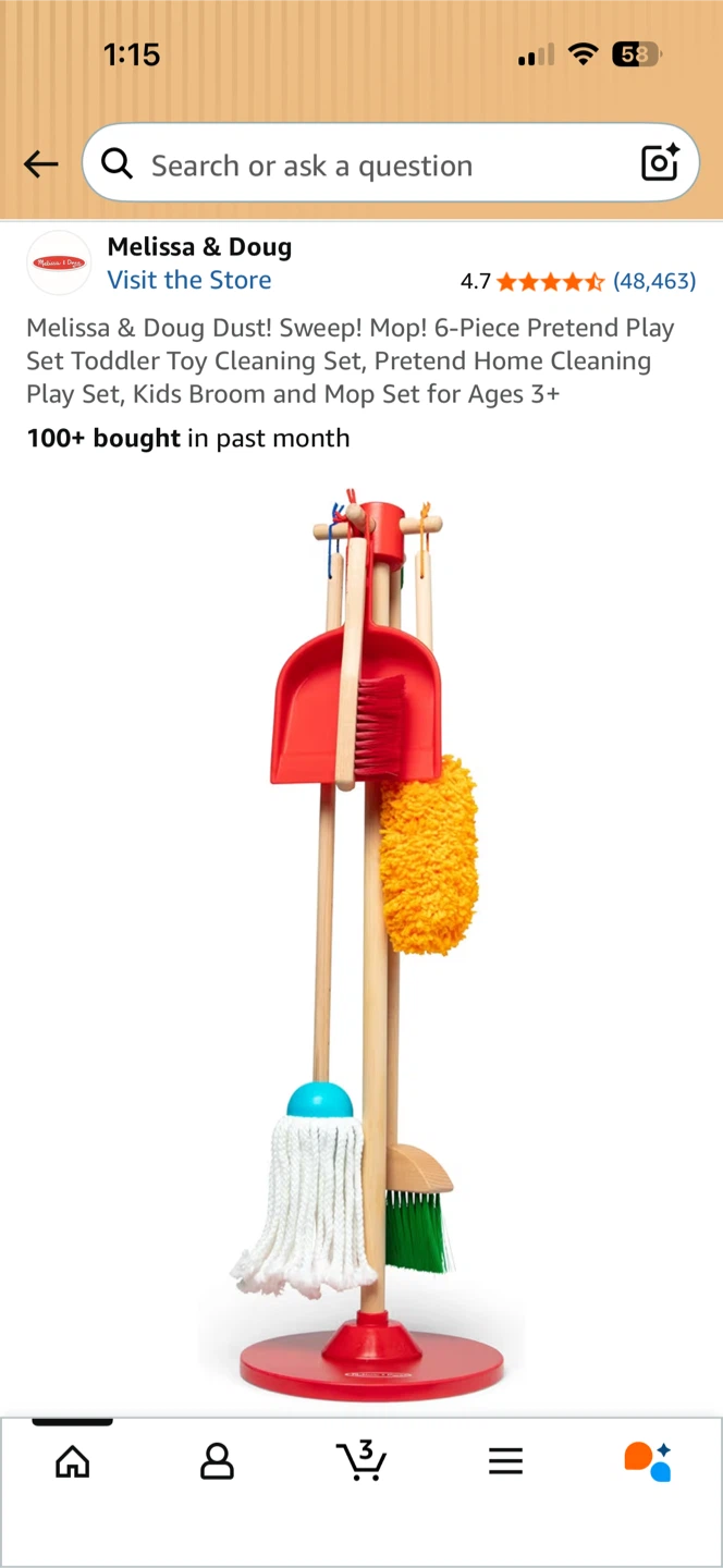Melissa & Doug Dust! Sweep! Mop! Pretend Play