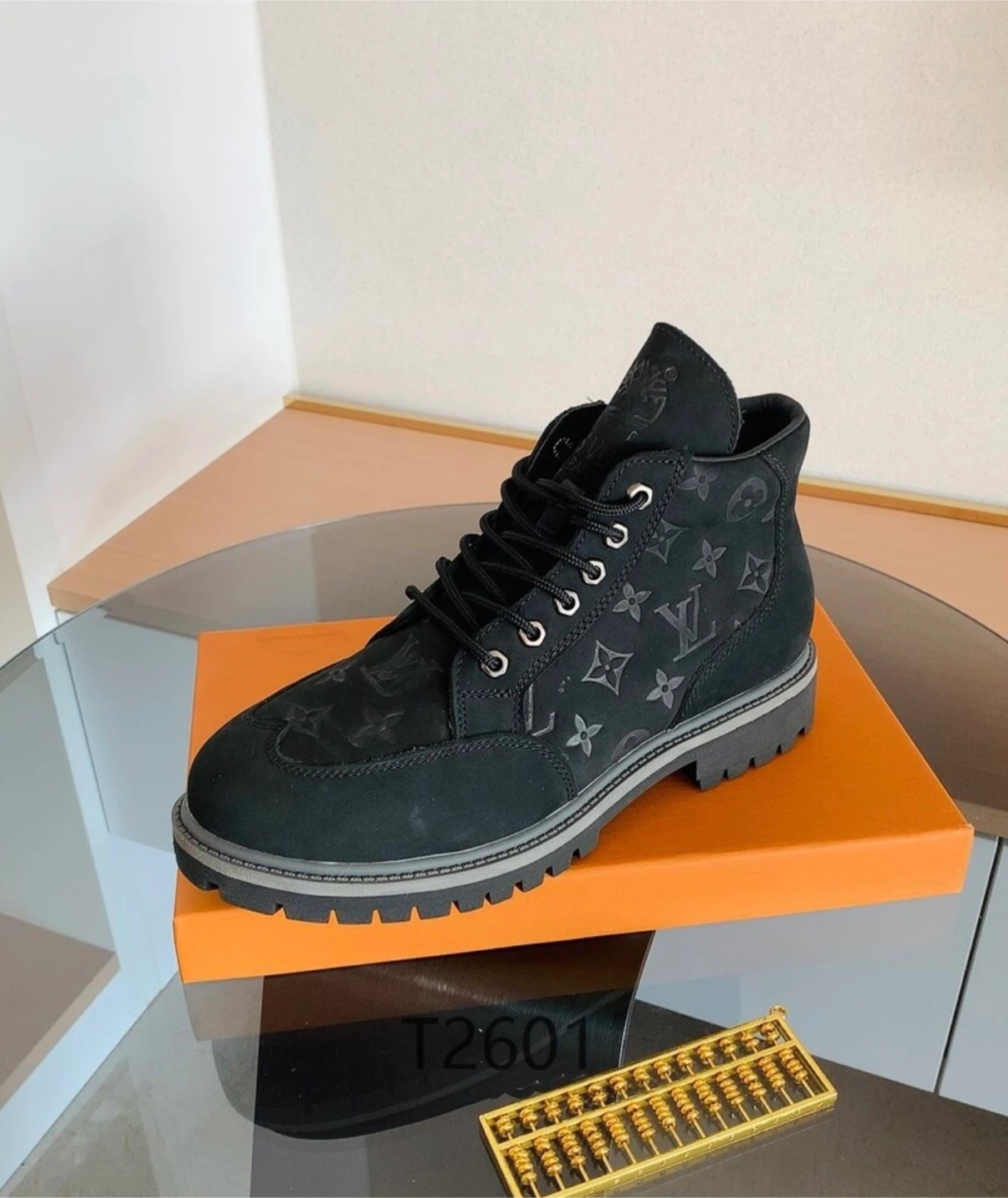 Louis Vuitton Black Monogram Ankle Boots