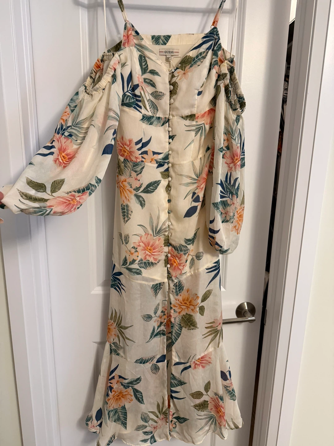 Guess Floral Cold Shoulder Maxi Dress - photo 2