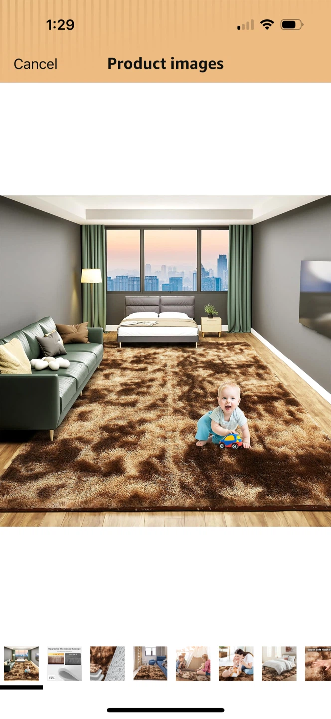 Brown carpet/rug 8X10 - photo 2
