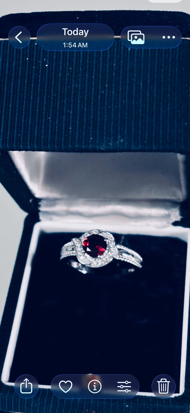 Sterling silver and  Garnet Ring Presentation Box - photo 2