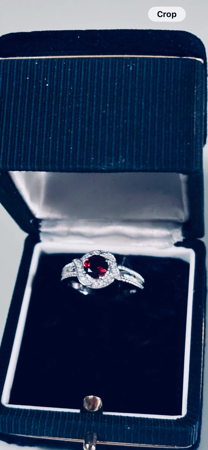Sterling silver and  Garnet Ring Presentation Box - photo 5