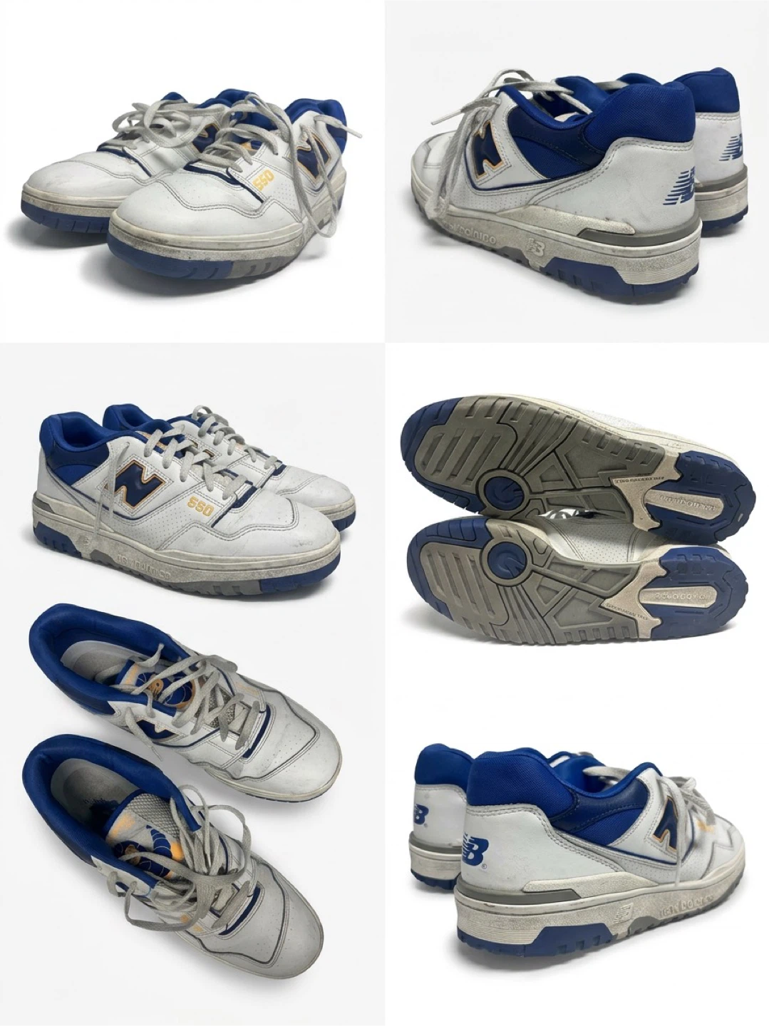 New Balance 550 White Royal Blue Sneakers