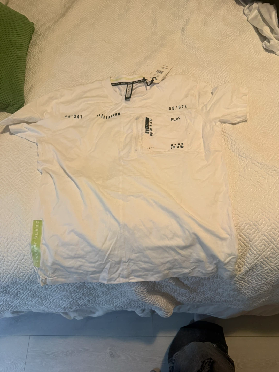 BLACK N BLANC White T-Shirt Size L/G