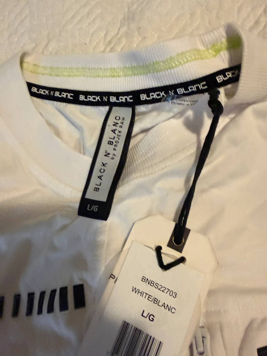 BLACK N BLANC White T-Shirt Size L/G - photo 4