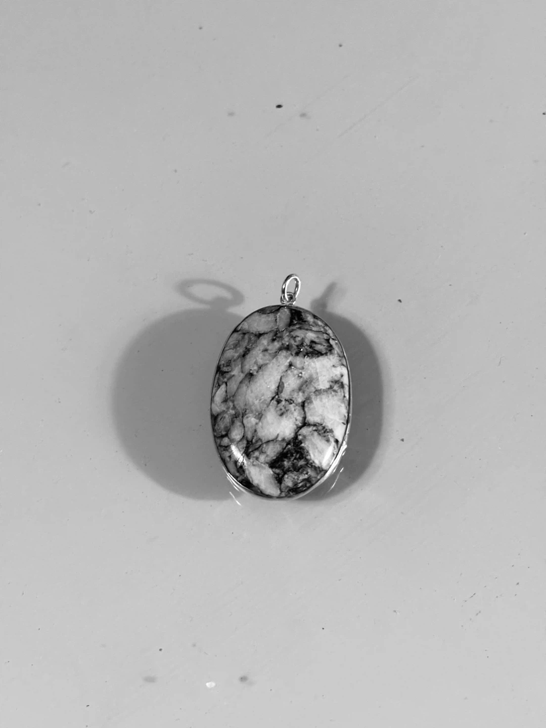 Natural Pinolite gemstone  in sterling silver frame - photo 2