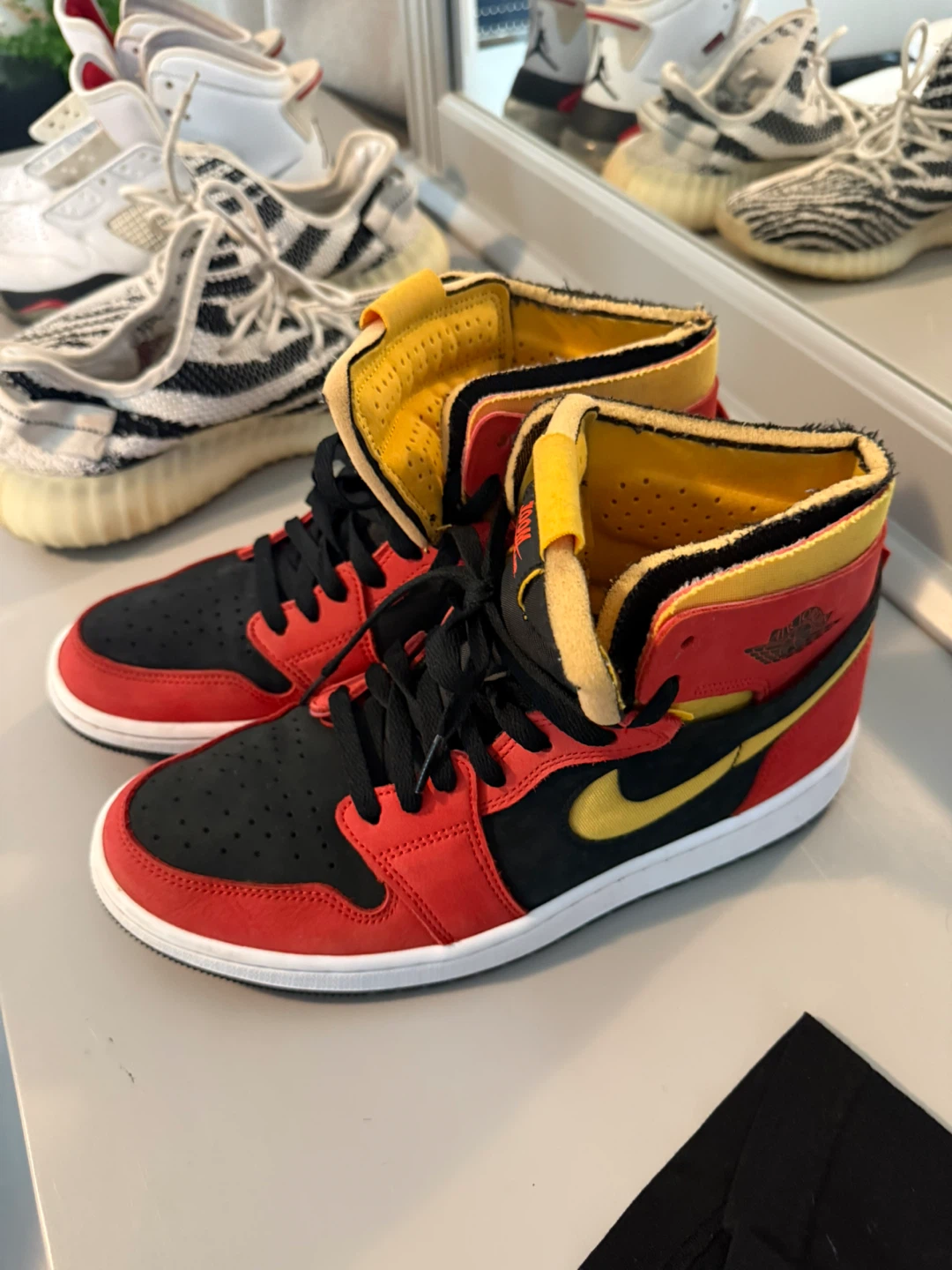 Air Jordan 1 High Zoom CMFT Shoes Red Black Yellow