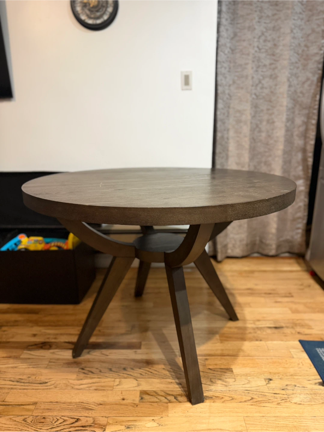 Round Wood Dining Table 42”inch diameter - photo 2