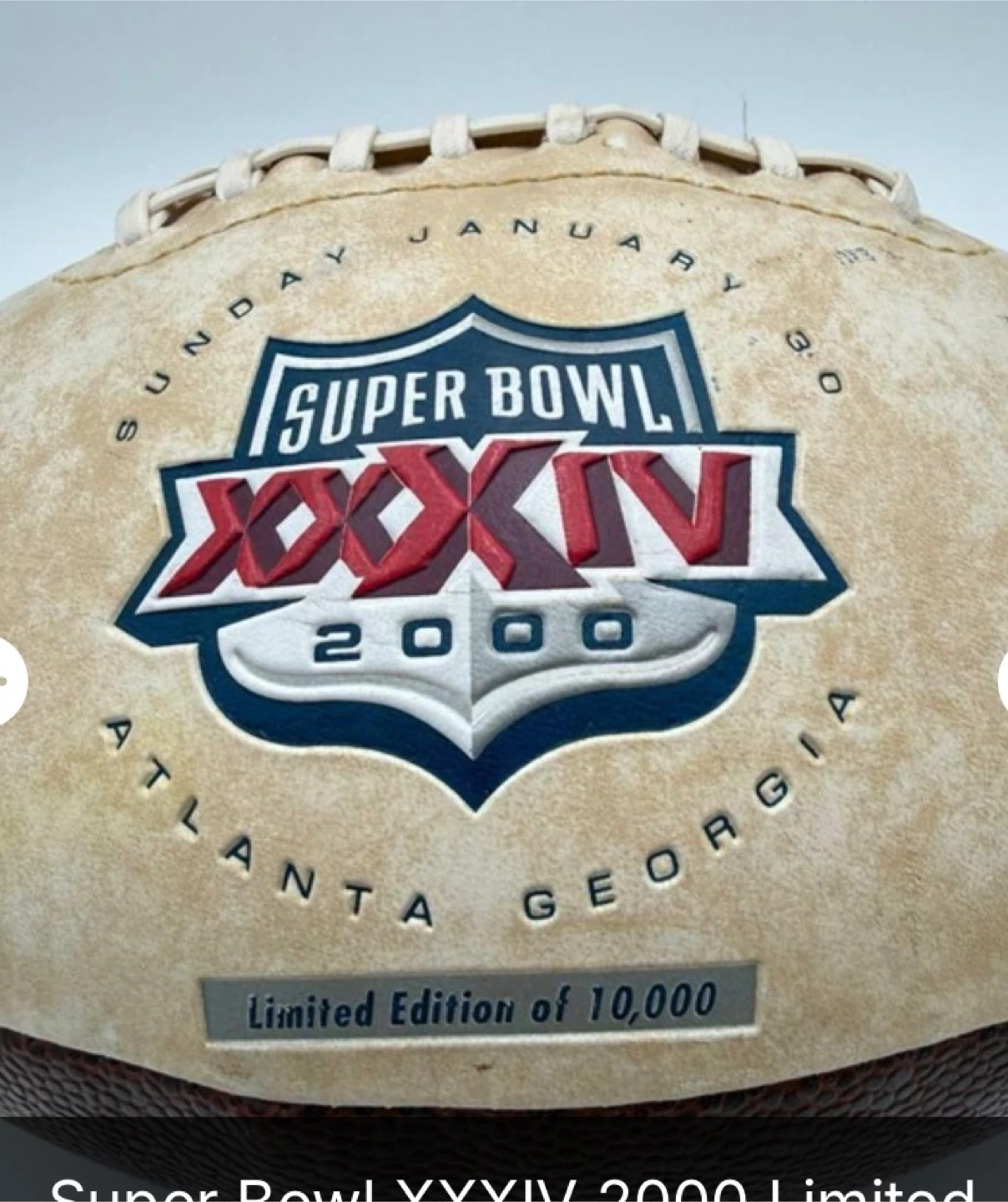 Super Bowl 2000 Limited Edition Football - photo 2