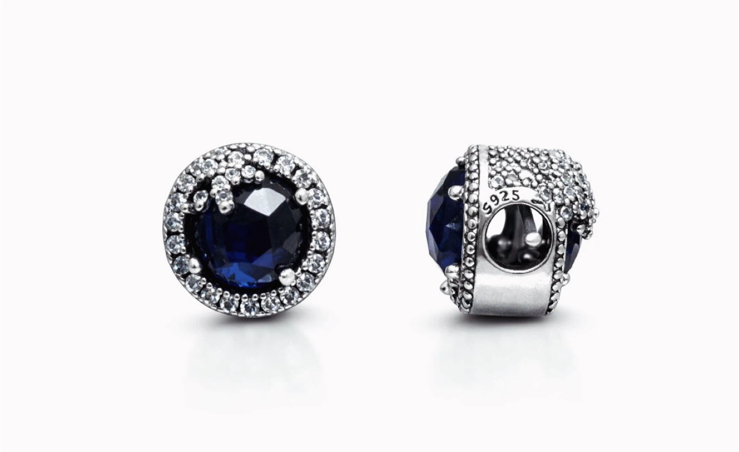 Pandora Sterling Silver Blue Sparkle Charm