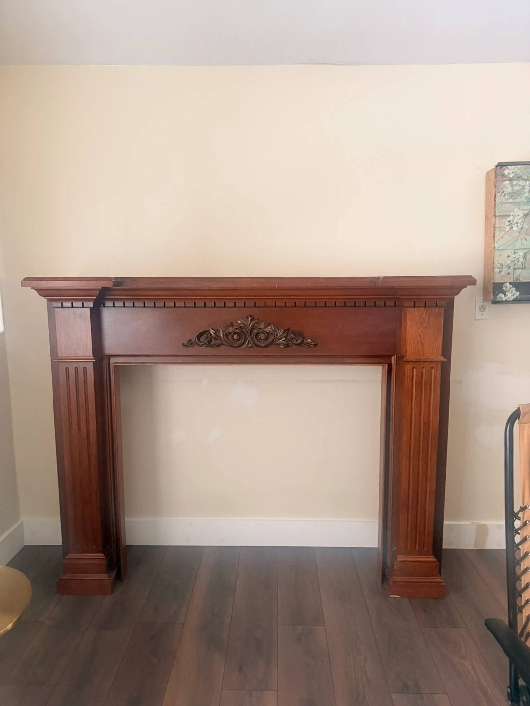 Wooden Fireplace Mantel - photo 2