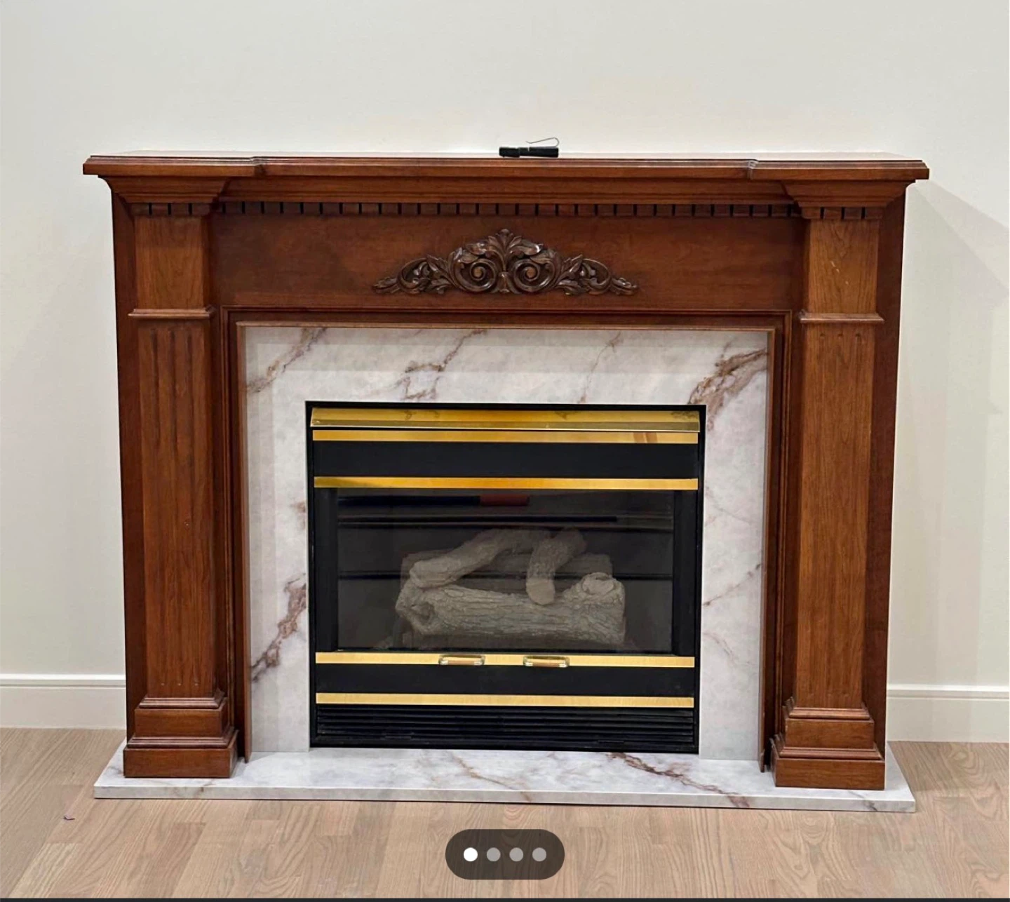 Wooden Fireplace Mantel